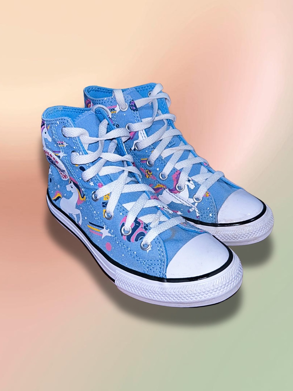 Converse Chuck Taylor All Star “Unicorns” Hi-Top Youth Girls Shoes Size 3